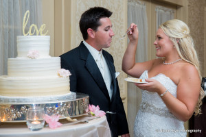 Real NJ Wedding Cake Feeding