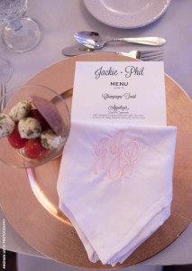 Clean and Classic Wedding Place Setting NJ Venues