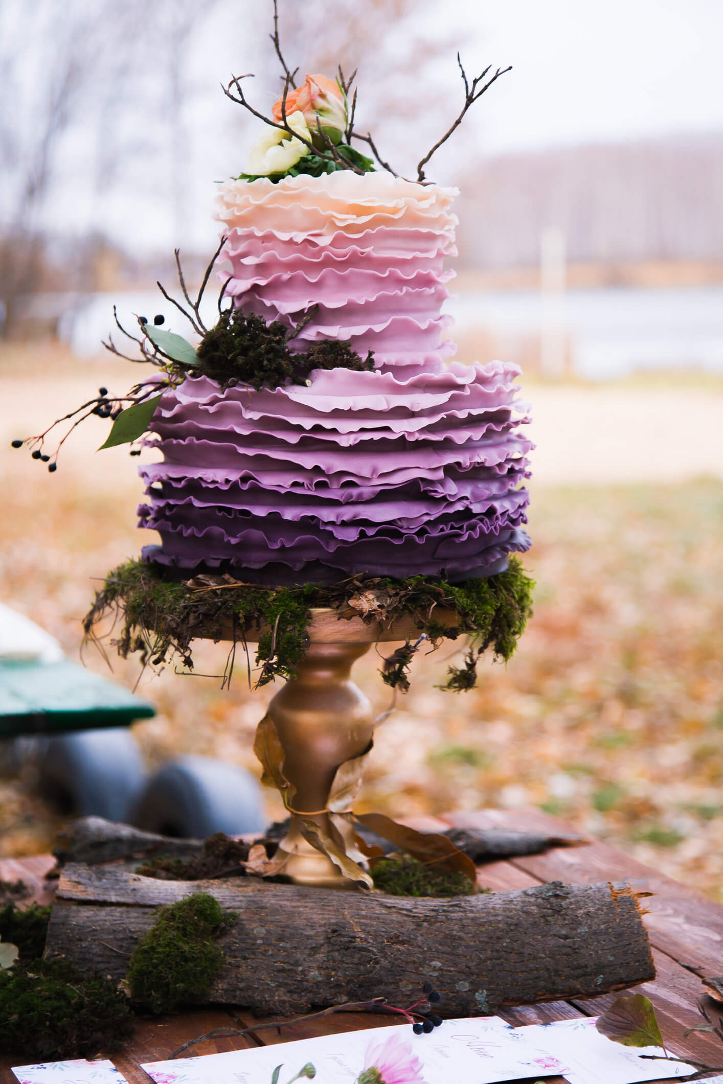 lavender decorative cake